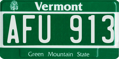 VT license plate AFU913