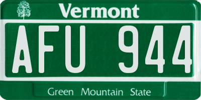 VT license plate AFU944