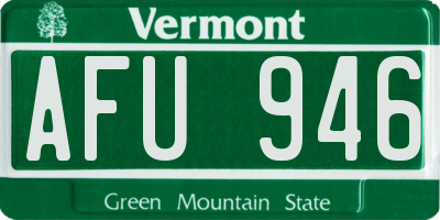 VT license plate AFU946