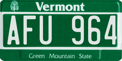 VT license plate AFU964