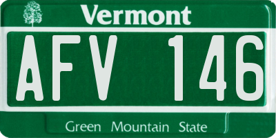 VT license plate AFV146