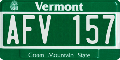 VT license plate AFV157