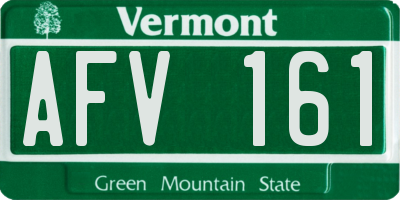 VT license plate AFV161