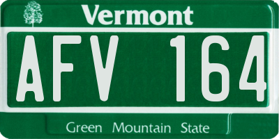 VT license plate AFV164