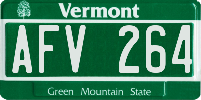 VT license plate AFV264