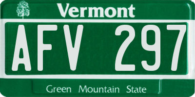 VT license plate AFV297