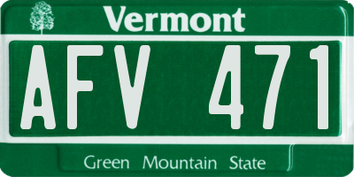 VT license plate AFV471