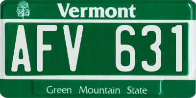 VT license plate AFV631