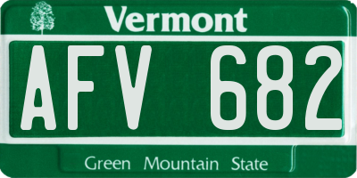 VT license plate AFV682