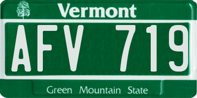 VT license plate AFV719