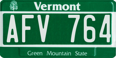 VT license plate AFV764