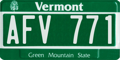 VT license plate AFV771