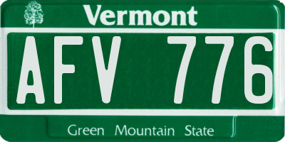 VT license plate AFV776