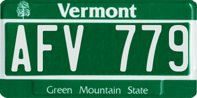 VT license plate AFV779