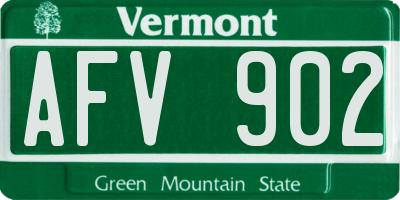 VT license plate AFV902