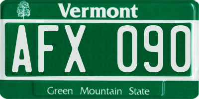 VT license plate AFX090