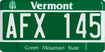 VT license plate AFX145