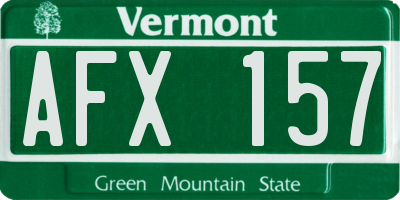 VT license plate AFX157