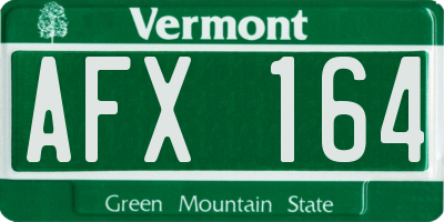 VT license plate AFX164