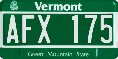 VT license plate AFX175