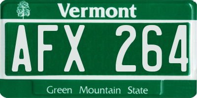 VT license plate AFX264