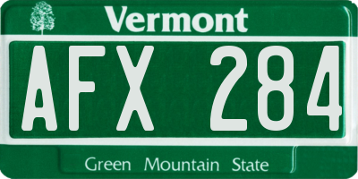 VT license plate AFX284