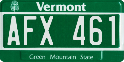 VT license plate AFX461