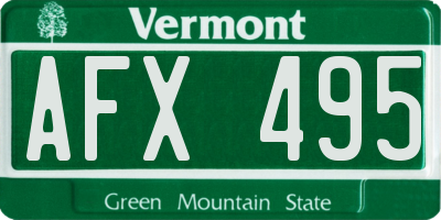 VT license plate AFX495