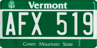 VT license plate AFX519