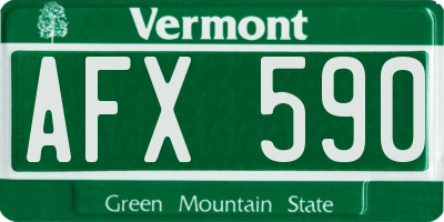 VT license plate AFX590