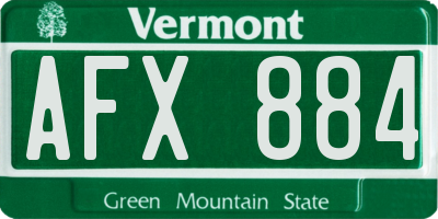 VT license plate AFX884