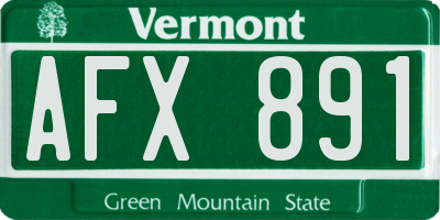VT license plate AFX891