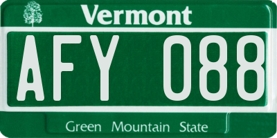 VT license plate AFY088
