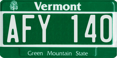 VT license plate AFY140