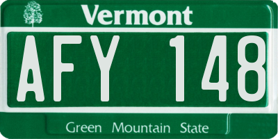 VT license plate AFY148