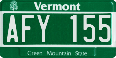 VT license plate AFY155