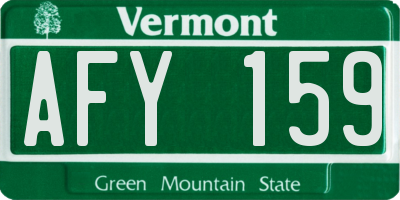 VT license plate AFY159
