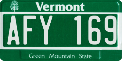 VT license plate AFY169