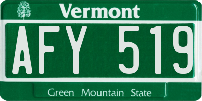 VT license plate AFY519