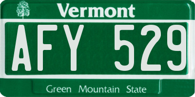 VT license plate AFY529
