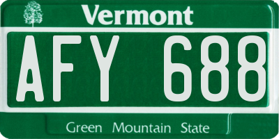 VT license plate AFY688