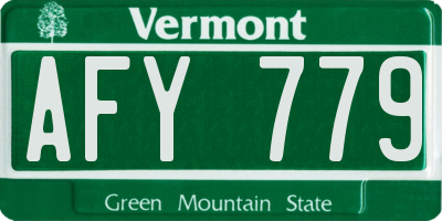 VT license plate AFY779