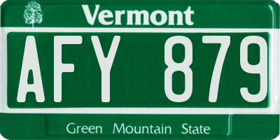 VT license plate AFY879