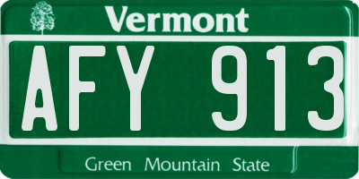 VT license plate AFY913