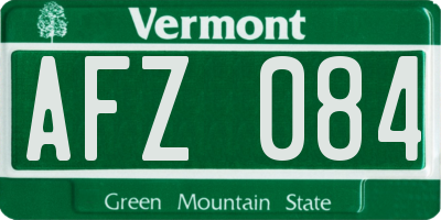 VT license plate AFZ084