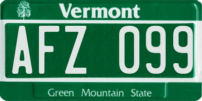 VT license plate AFZ099
