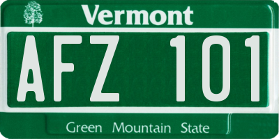 VT license plate AFZ101