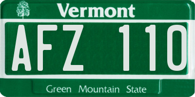 VT license plate AFZ110
