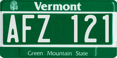 VT license plate AFZ121