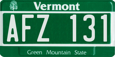 VT license plate AFZ131